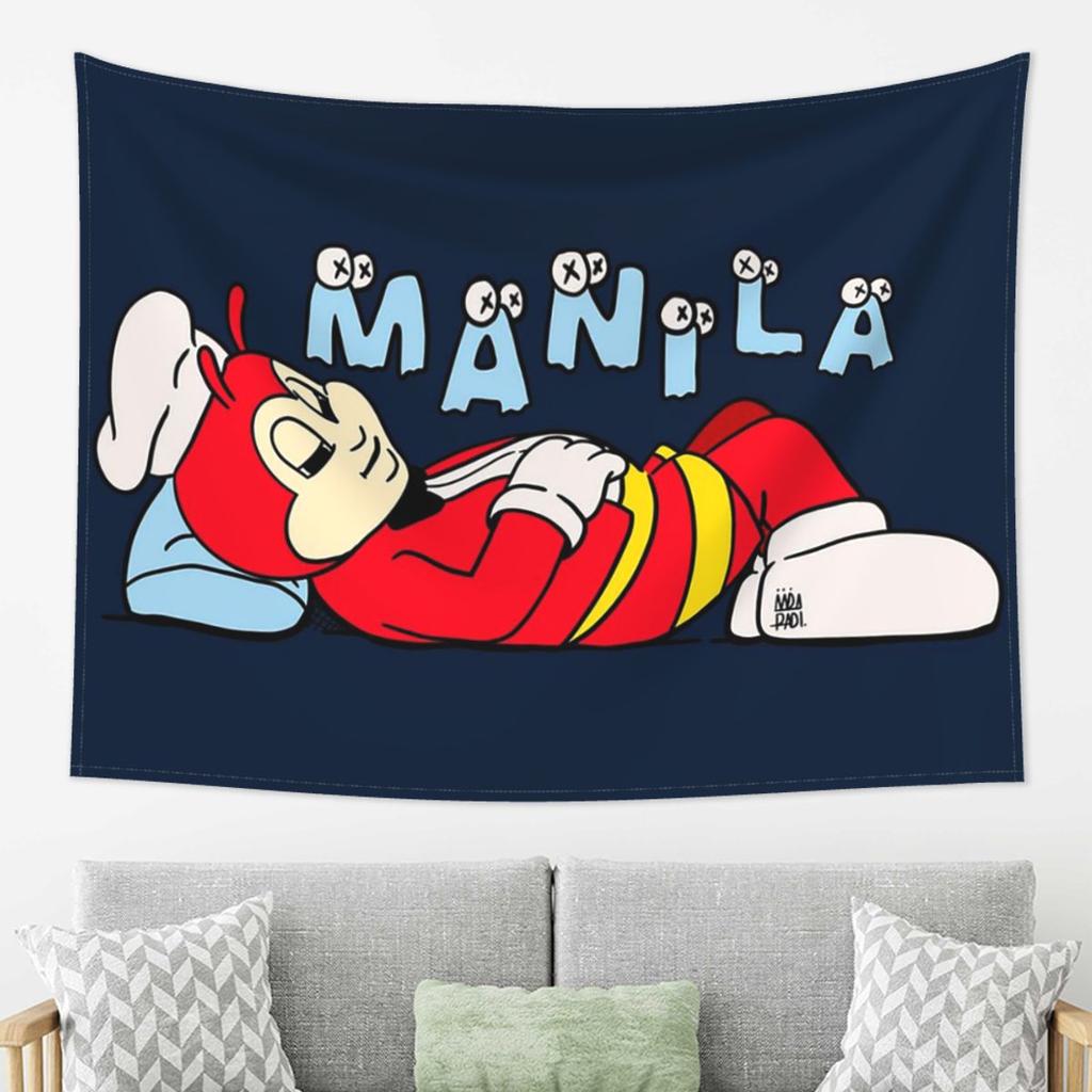 JOLLIBEE HOLIDAYS HYPEBEAST MANILA Tapestry Wall Hanging Aesthetic Home Decor Tapestries for Living Room Bedroom