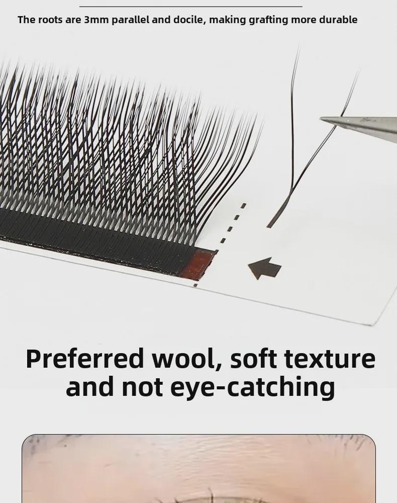 Накладные ресницы L-образной формы YY - Естественная длинная кривая Baby