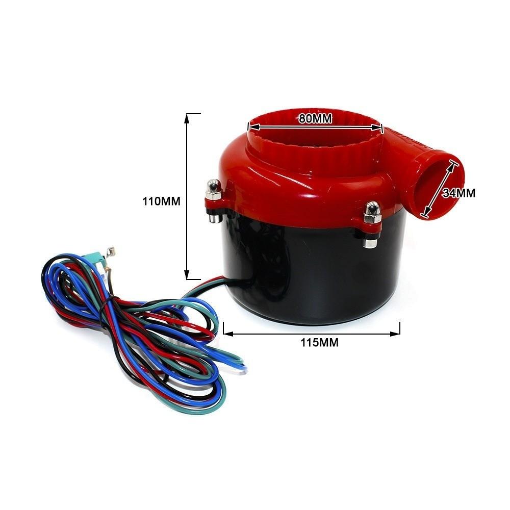 Universal Fit Blow Off Valve Red Color Dump Valve Turbo Sound Simulator Engine Modification
