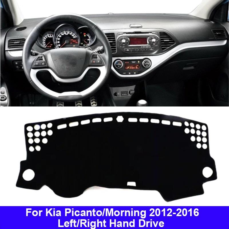 Для Kia Picanto Morning 2012 2013 2014 2015 2016 крышка приборной панели автомобиля коврик для приборной панели ковер накидка 2 слоя LHD RHD авто солнцезащитный козырек