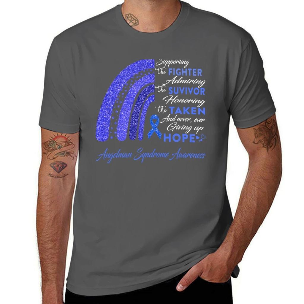 Angelunisex Syndrome Warrior Supporting Fighter Angelunisex Syndrome Awareness Tshirt Summer Fashion Casual Tee Shirt Tshirt
