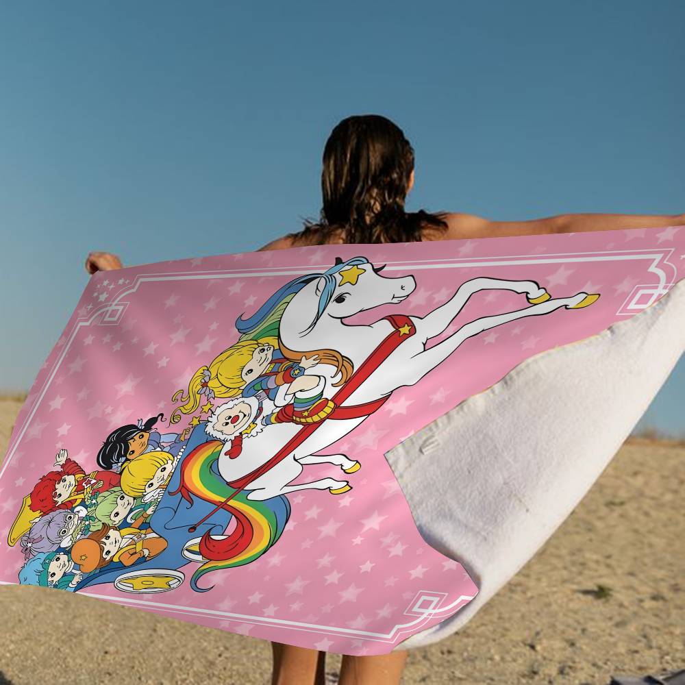 Rainbow Brite Red Butler TV Anime Beach Swimming Towel Soft Absorbent Washcloth Children's Gifts For Kids Travel Camping Gym