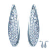 [J6005] - Silver 'Déesse' Silver Earrings (rhodium-plated) - 23x8 Mm