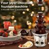 4-х уровневый электрический фонтан для шоколадного фондю, легко моется, многоразовый, плавит сыр, конфеты, шоколадный фонтан