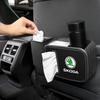EMIW1 Car Hanging Trash Storage Box ABS Square Trash Can For Skoda Octavia Fabia Kamiq Kapoq Kodiaq Rapid SCALA Superb A5 A7 RS Yeti