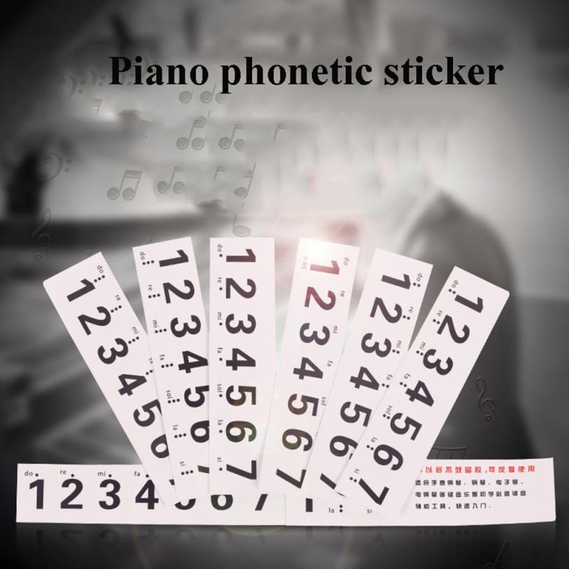 Piano Sticker Piano Keyboard Sticker Key Electronic Keyboard 88 Key Piano Stave Note Sticker