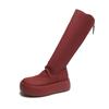 Platform High Boots Women Flats Shoes Women 2024 Trend Designer Winter New Motorcycle Boots Walking Trend Dress Chaussures Femme