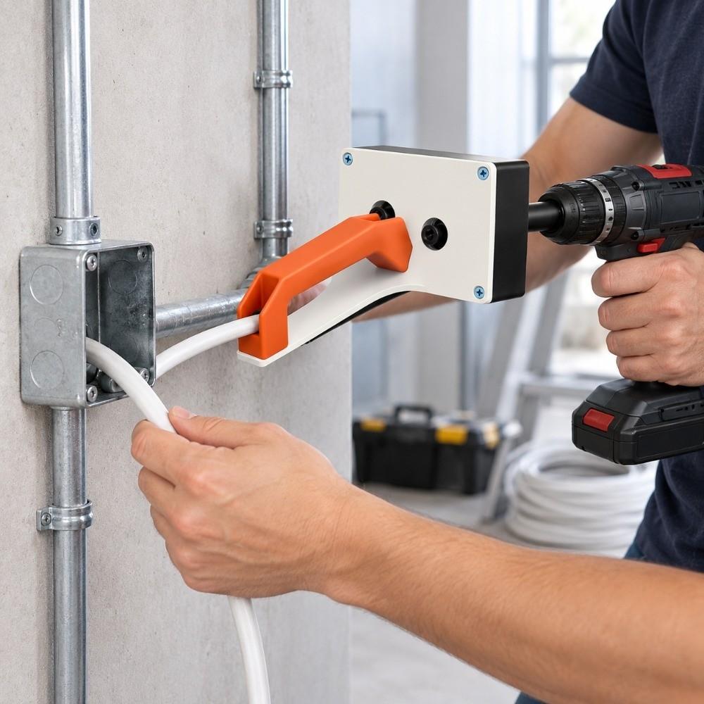 Orange Threading Machine Time-Saving Cable Pulling Tool Electric Wire Puller Hidden Pipe Wiring
