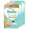 [Pants M Size] Pampers Diaper, the Best for the Skin (5~10kg), 186 Sheets (62 Sheets X 3 Packs), Case Item