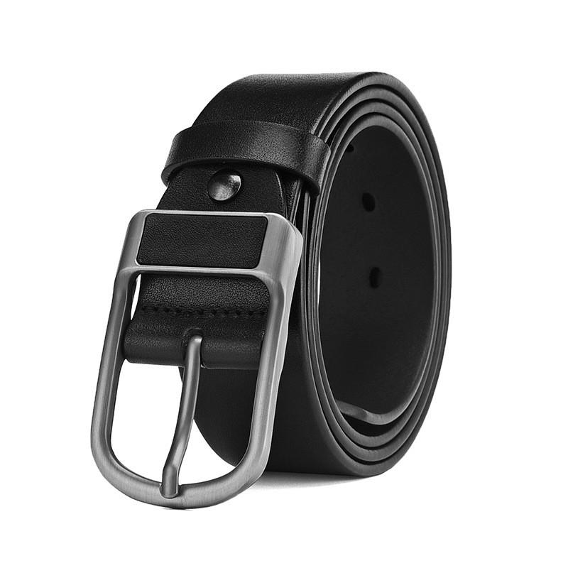 Men Leather Pu Belt With Alloy Pin Closure For Business And Activities Leisure
