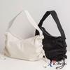 Side Pleat Modern Nylon Shoulder Bag (2 Colors)