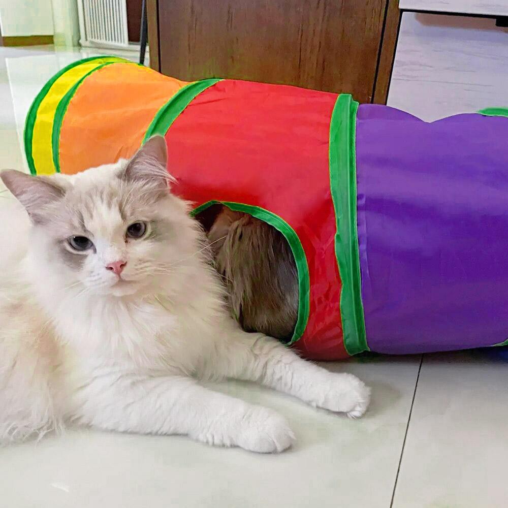 Long tunnel spring toy for cats FIGARO