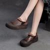 Лоферы из натуральной кожи в стиле ретро, ​​повседневная удобная женская обувь на плоской платформе с толстой подошвой