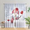 2 шт., шторы с изображением рождественского снеговика - 30% затемнения - подходят для гостиной, спальни, кухни, украшения дома