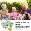 Popsicle Molds 4-Cavity Popsicle Molds Silicone Non-Sticky Pacifier Shaped Ice Pop Easy Release Popsicle Mold Cream Ice Maker