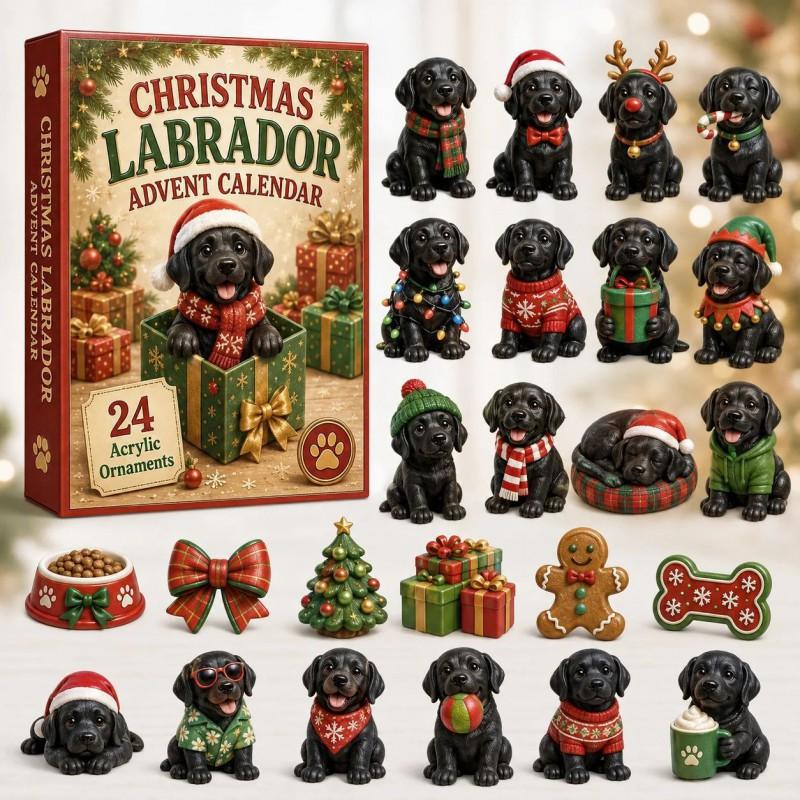 2026 Dog-Themed Christmas Advent Calendar Acrylic Blind Box Gift Kids Adults Decorative Hanging Ornament