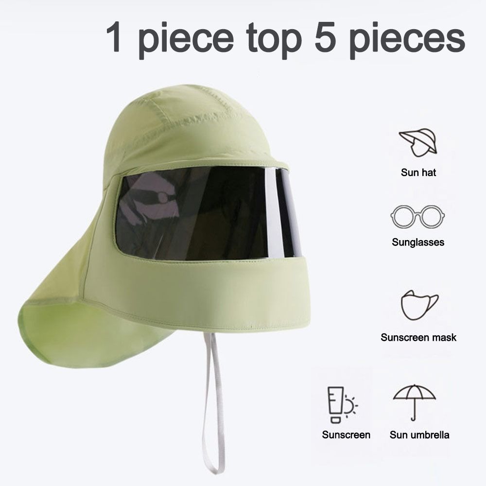 Shades Neck Cycling Sun Hat Breathable Sunshade Hat Portable Face Mask Women Men