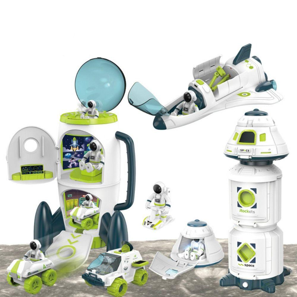 Space Station Acousto Optic Space Toys Rocket Spacecraft Model Space Shuttle Toys Toy for Kid
