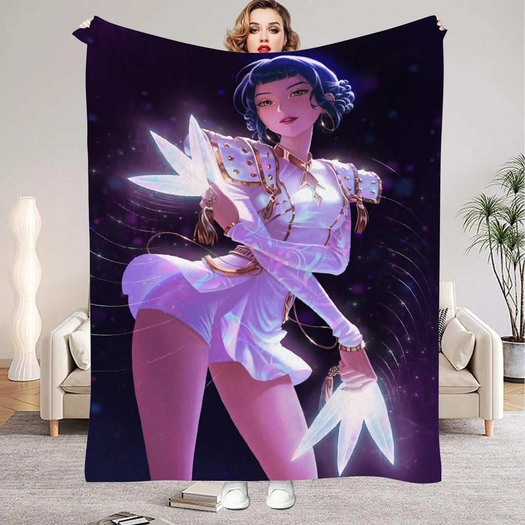 Huntrix Blankets K Pop Demon Hunters Rumi Zoey Mira Soft Warm Throw Blanket Kids Living Room Couch Sofa Bed Christmas Giftsmas