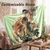 Custom Name Flannel Blanket,Attack on Titan Lightweight Warm Bed Blanket For Couch & Holiday Gift