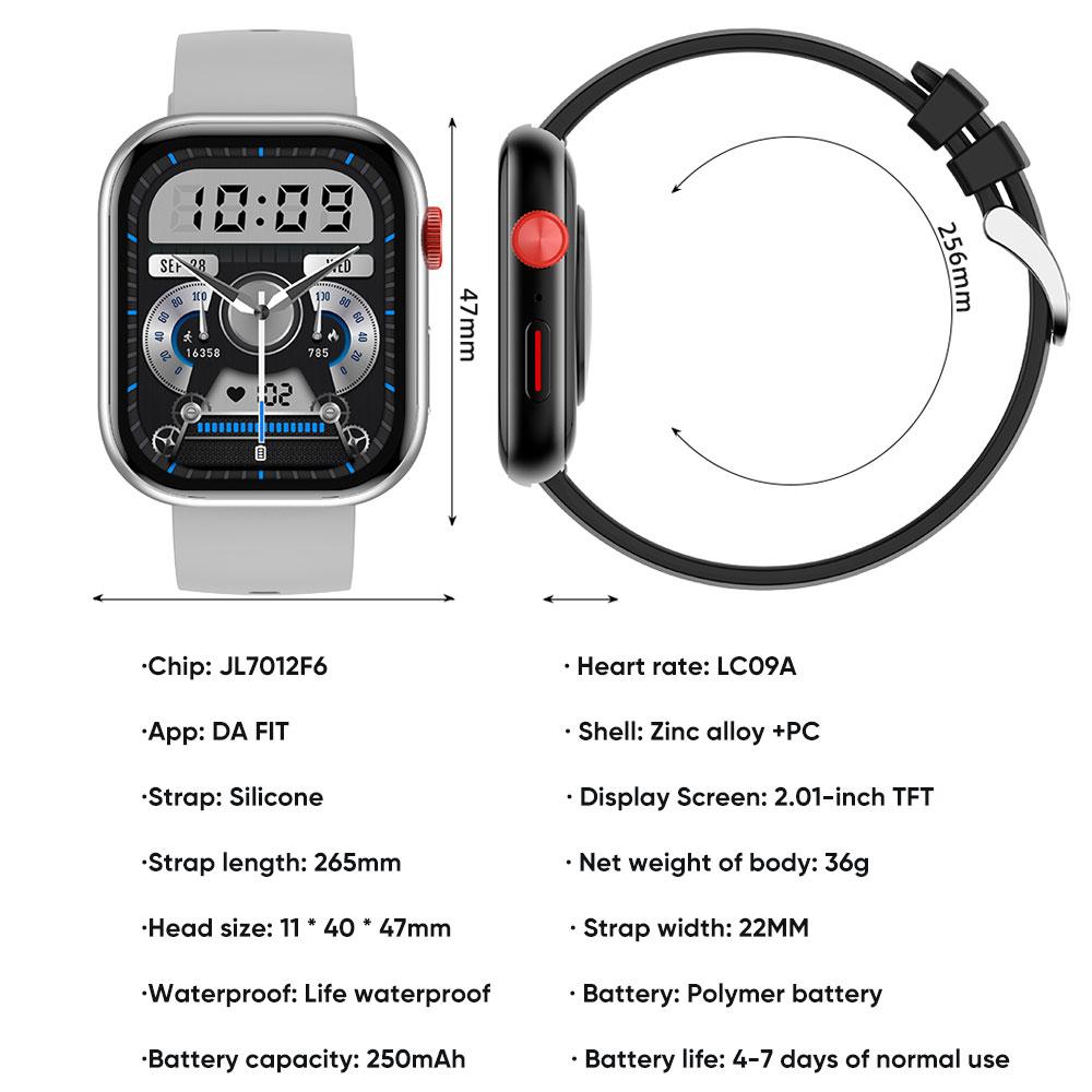 SACOSDING Новый голосовой помощник Bluetooth 2,01-дюймовый HD Amoled экран артериальное давление кислород в крови мониторинг здоровья мужчины женщины умные часы