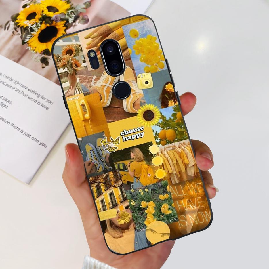 For LG G7 thinQ Case G710EM LM-G710 G710 Luxury Painted Cover Soft Silicone Phone Cases For LG G7 ThinQ Back Covers 6.1'' Bumper