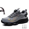 Safety Shoes Men Rotating Buttons Breathable Mesh Work Sneakers Men Steel Toe Work Shoes Protective Safety Boots
