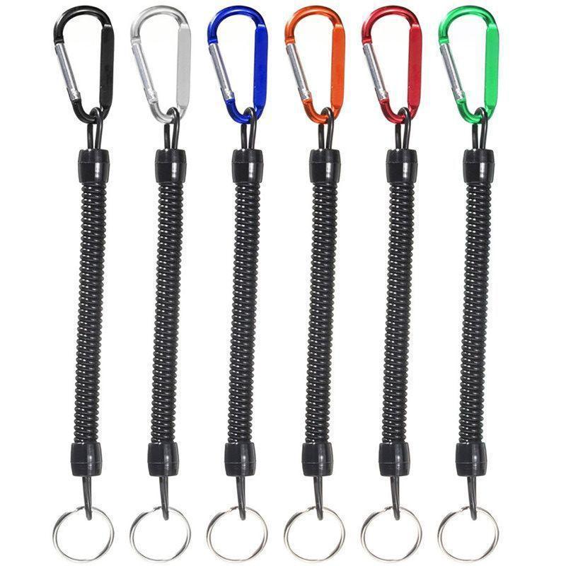 Carabiner Multi-Function Anti-Lost Spring Rope & Lure Pliers for Fishing Accessories