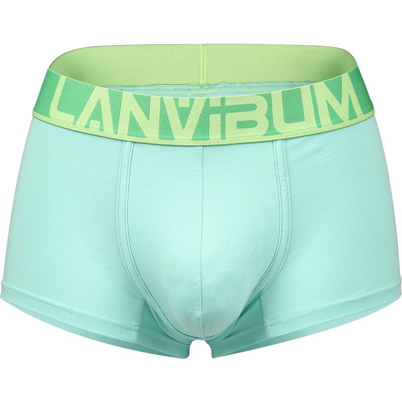 Мужские модные хлопковые спортивные трусы-боксеры средней посадки - Сексуальный корейский стиль, Большой размер, Четырехугольный дизайн