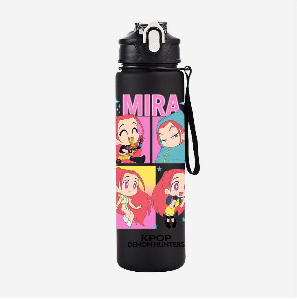750 мл Бутылка для воды Мультяшная K-Pop Охотники на демонов Принт персонажа Чашка для воды Большой емкости Уличная Портативная Веревочная Бутылка для питья для Мальчика Девочки Подарок