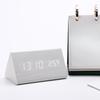 Wooden Clock Thermometer Electronic Clock Creative Wooden Student Alarm Clock Triangle Digital Clock