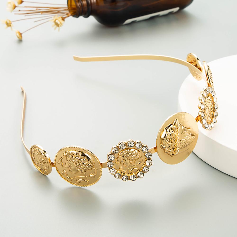 Women Korea Zinc Zinc Alloy Girls Baroque Style Head Portrait Headband Hair Accessories Hair Hoop