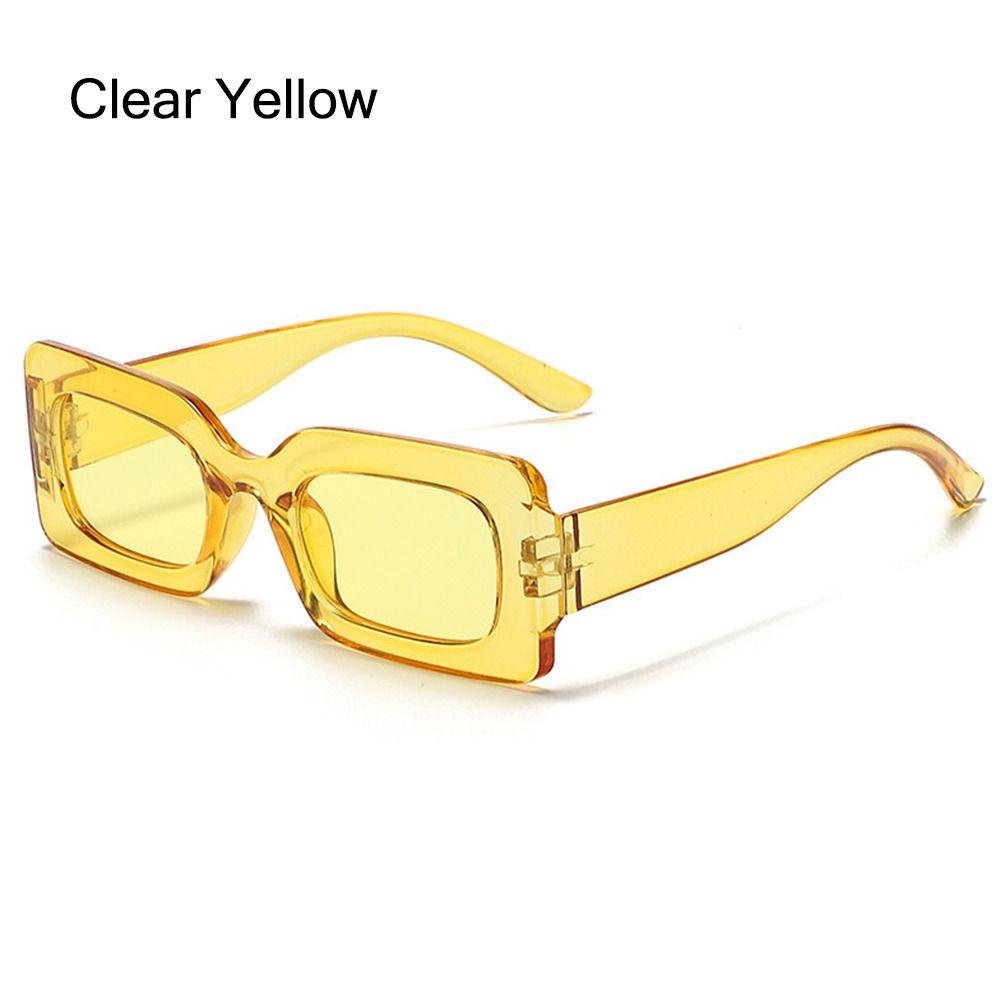 Retro Candy Color Y2K Sun Glasses Sunglasses for Women Men Vintage Shades Rectangle Sunglasses