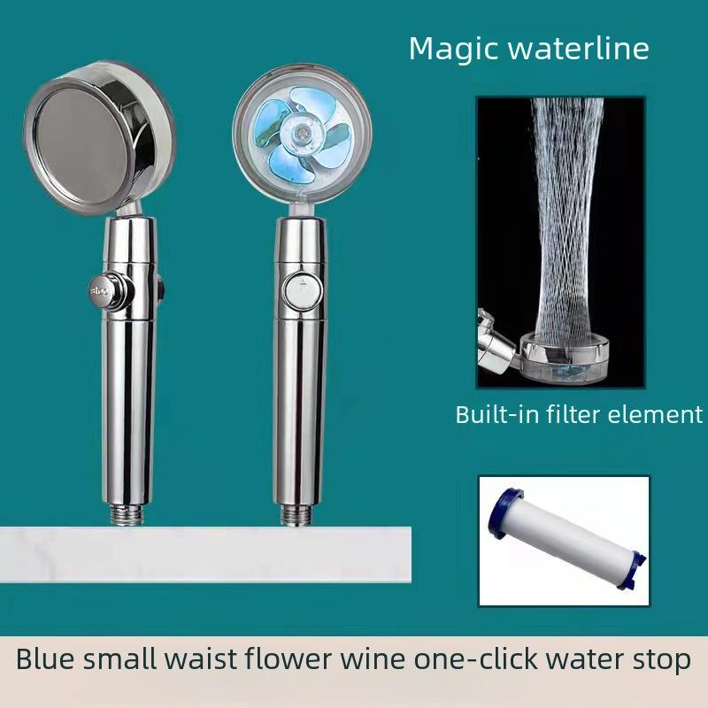 Ванная турбина напорный душ головка комплект для небольшой талии Booster