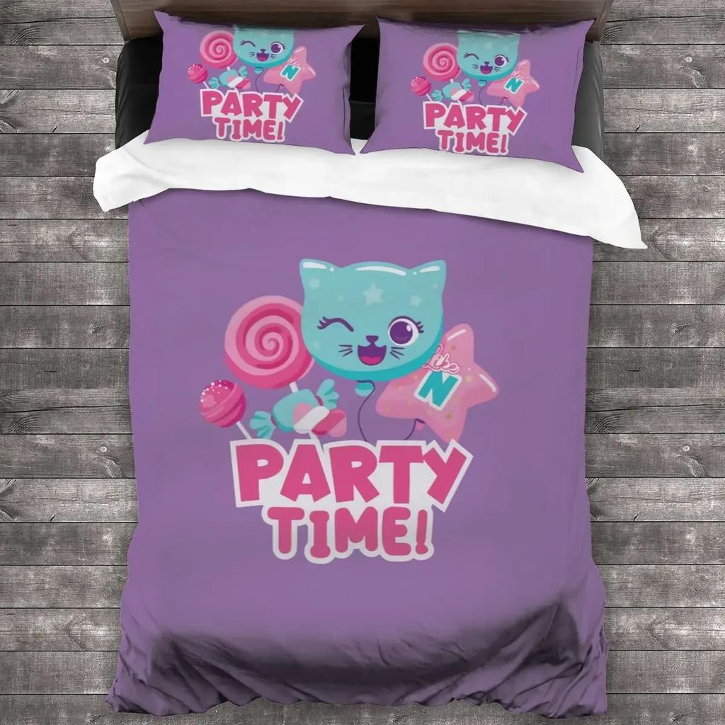 Комплект постельного белья Like Nastya Односпальный Полуторный Двуспальный Евро Кингсайз Комплект для кровати Взрослый Детский Спальня Комплекты пододеяльников 3D принт Аниме Каваи 012