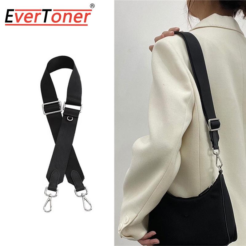 EverToner Canvas Shoulder Bag Strap For Pr-da Wide Spare Bag Strap Pure Color Women's Canvas Messenger Bag Accessories Straps