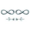 [M7285] - Silver 'Infini' Silver Earrings (rhodium-plated) - 10x4 Mm