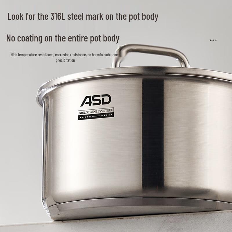ASD 16cm 316L Stainless Steel Non-Stick Milk Pot
