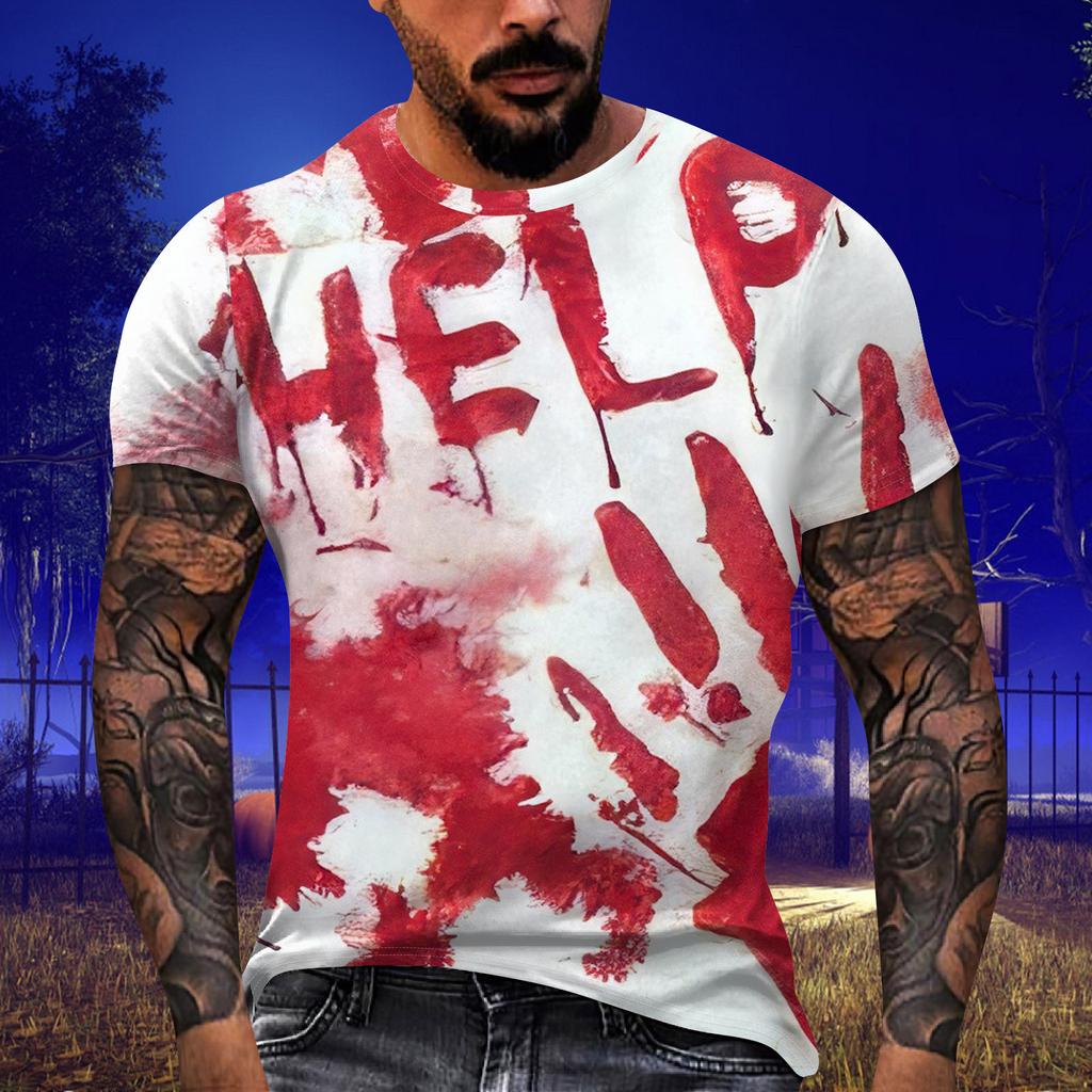 Men's T-shirt T-shirts Graphic Text Pool3D Printing Street Casual Short Sleeve Printed Clothing Basic