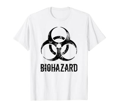 Черная футболка с distressed принтом в стиле гранж Resident Evil, оригинальный подарок