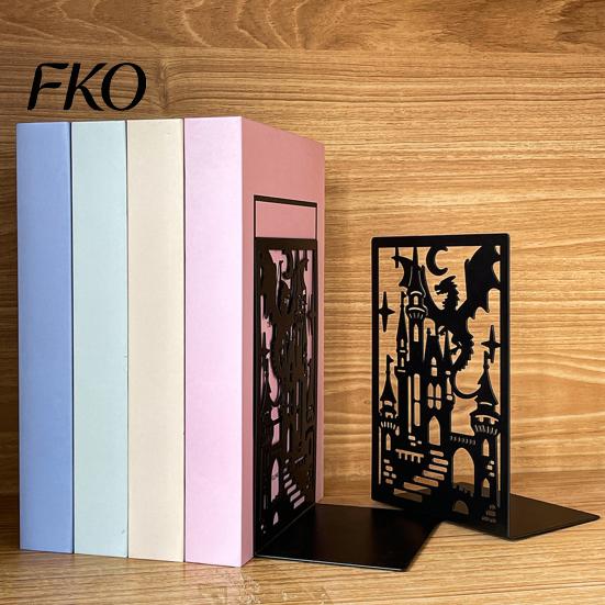 Edge Bookends 1 Pair Metal Dragon Bookends, Fantasy Castle Decorative Book Ends Accessories for Shelves, Heavy Duty Gothic Holders Home Office Library