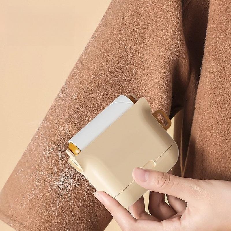 Mini Lint Roller with Replaceable Paper - Portable Pet Hair Remover - for Home Car Sofa Furniture - Strong Adhesion Lint Remover