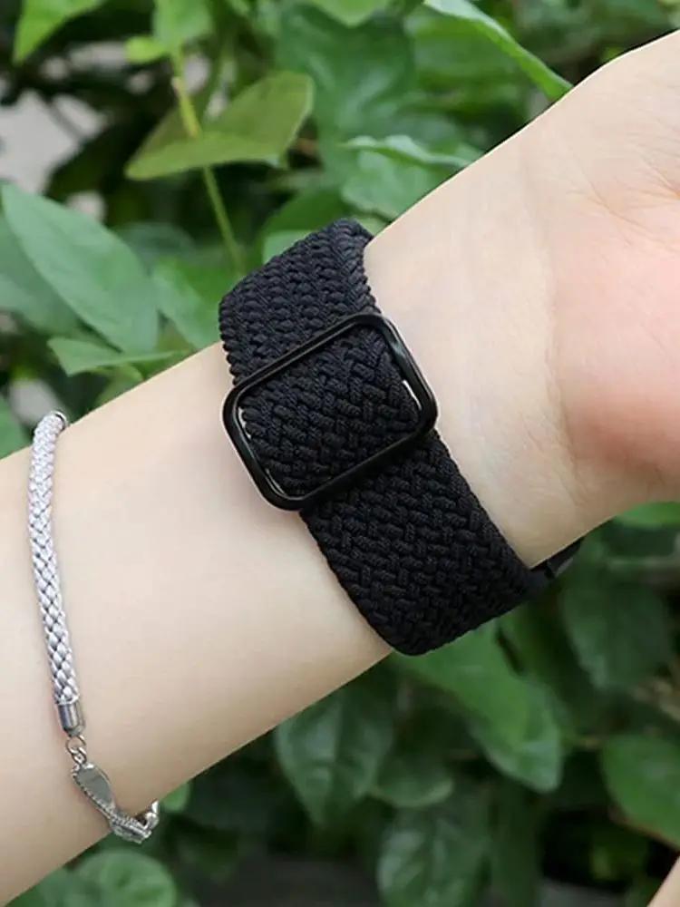 Нейлоновый ремешок-петля для Apple Watch Ultra 49 мм 46 мм 45 мм 44 мм 42 мм 41 мм 40 мм Эластичный браслет iWatch 10 9 8 7 SE 4 5 6 Ремешок