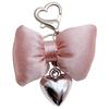 Elegant Bowknot Charm Keychain Elegant Heart and Bowknot Keyring with Accent Handbag Decoration for Women Girls