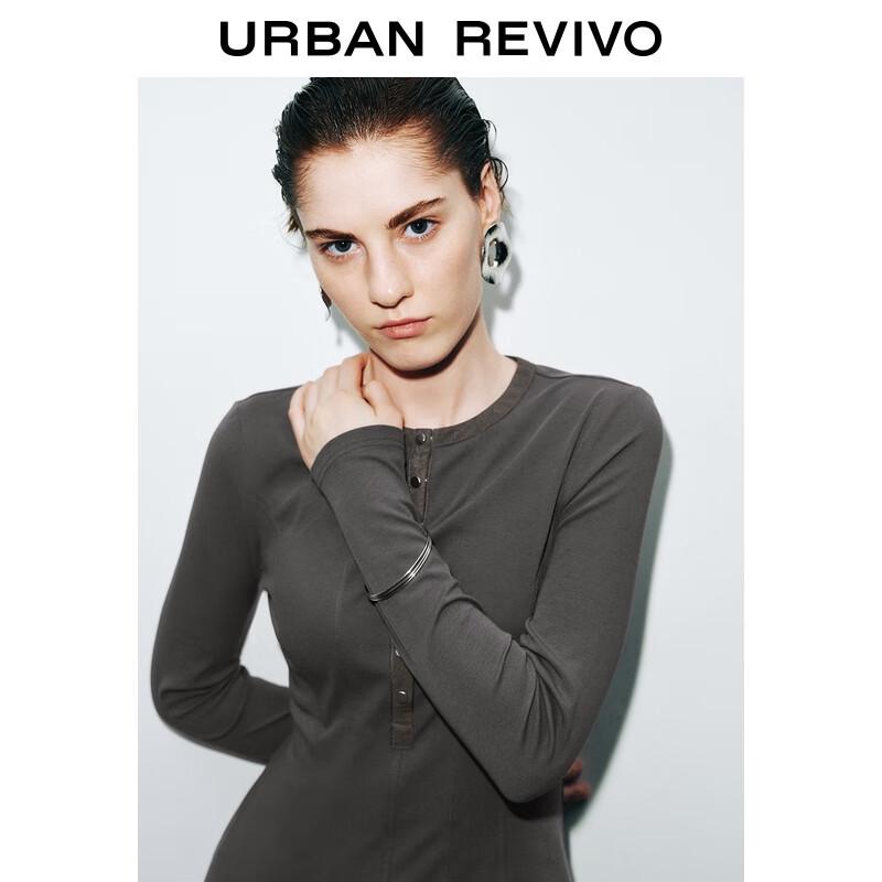 UR Women's Slim-Fit Long Sleeve A-Line Dress