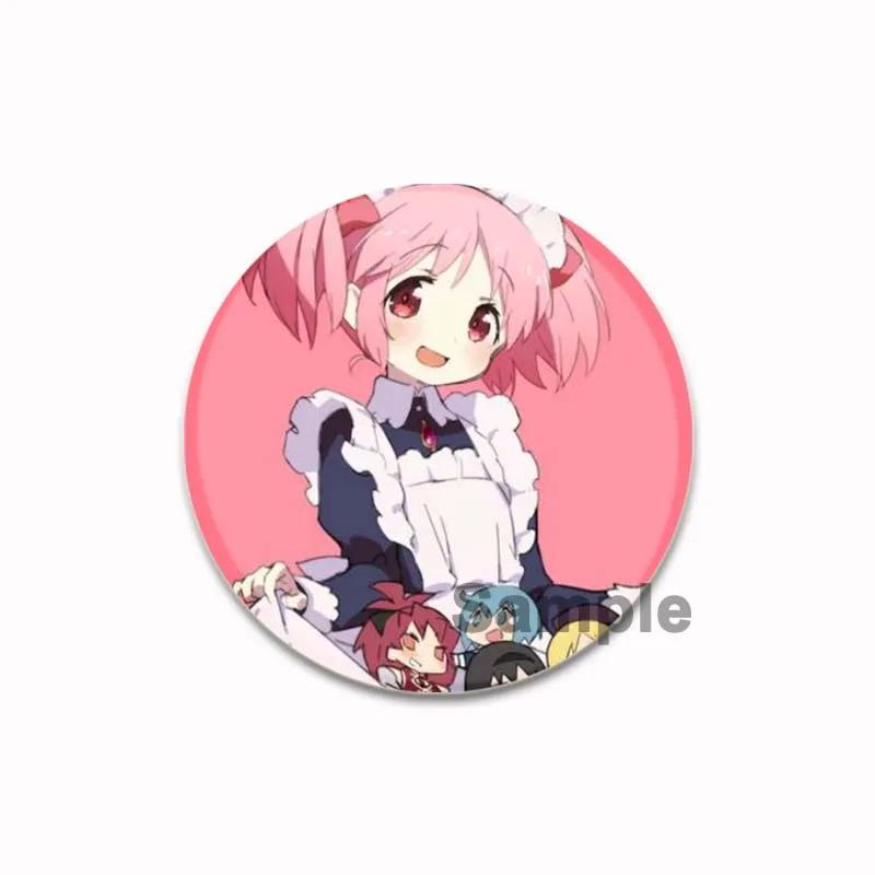 32/44/58 мм Puella Magi Madok Magica Pins Милая аниме-фигурка Akemi Homura Kaname Madoka Брошь Значок Рюкзак Обувь Ювелирные изделия Аксессуары