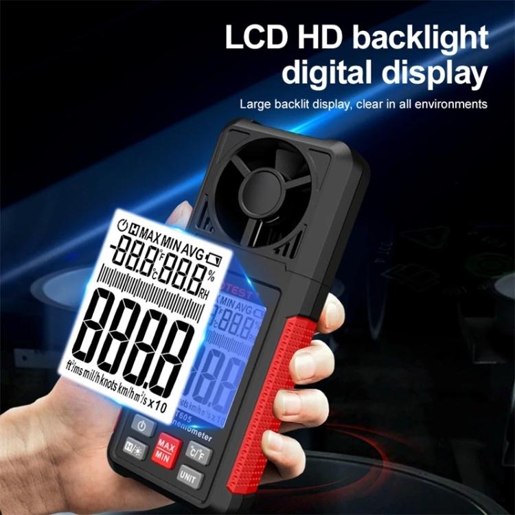 HABOTEST HT605 Портативный интеллектуальный цифровой ручной анемометр