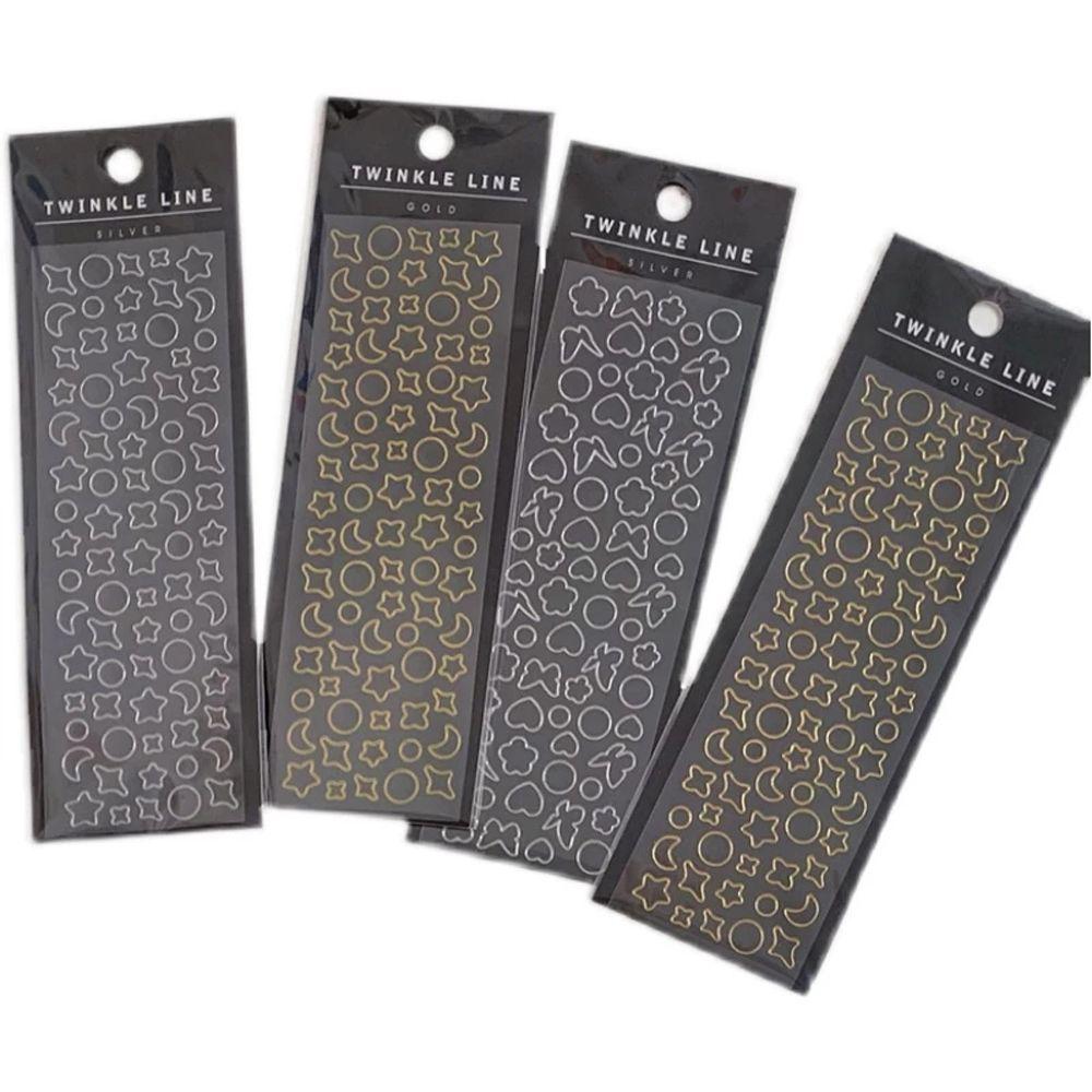 Decoration Stickers Transparent Bronzing Stickers Stars Moon Fantasy Series PVC Laser Stickers