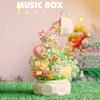 Совместимые с Senbao строительные блоки Lego Flower House Light Music Box Puzzle Собранные строительные блоки Игрушка