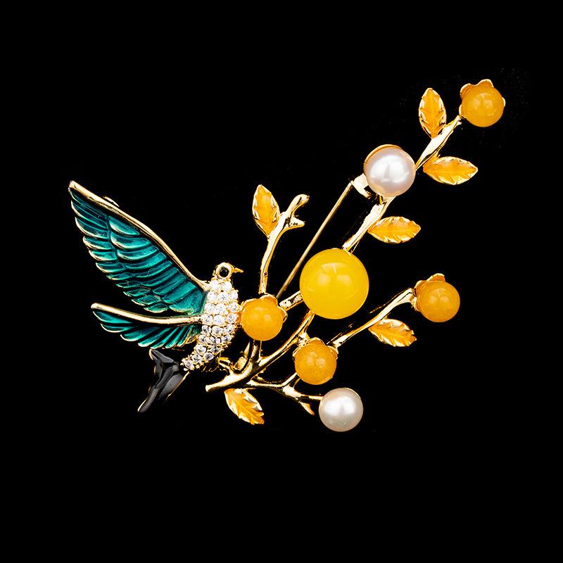 Senior Brooches Flower Leaf Brooch Pins for Women Suit Pendant Fashion Brooches Jewelry